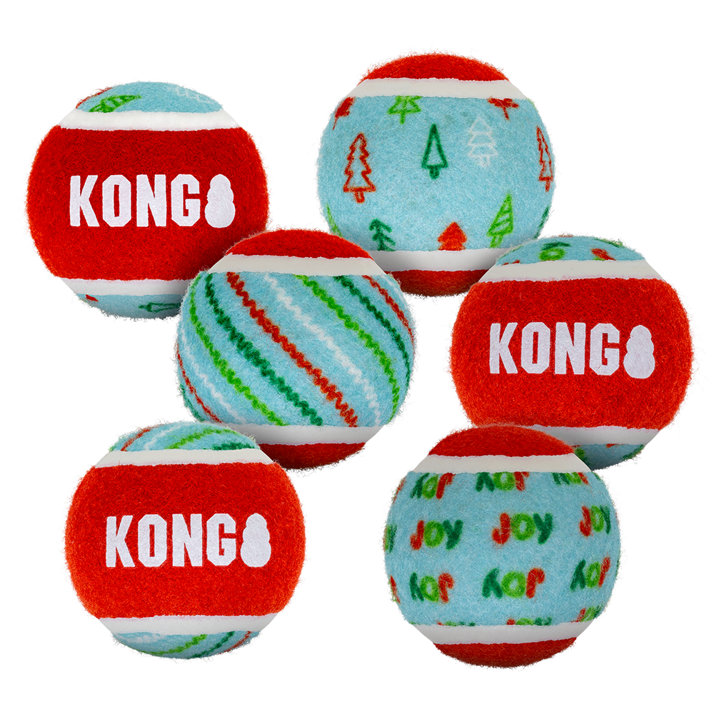 KONG - Dog - Holiday SqueakAir® Tennis Balls 6pk