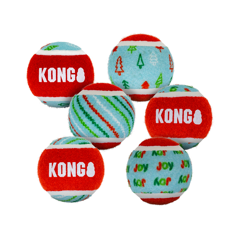 KONG - Dog - Holiday SqueakAir® Tennis Balls 6pk