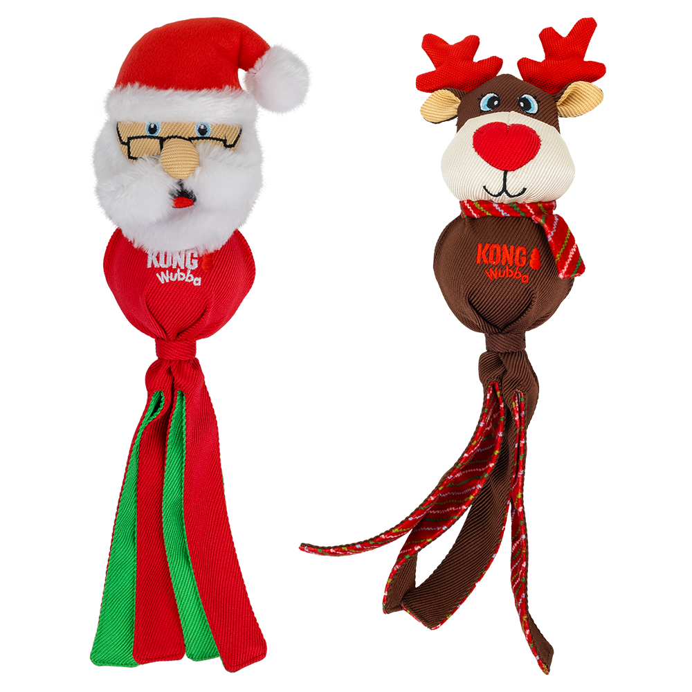 KONG - Dog - Holiday Wubba® Reindeer & Santa Assorted