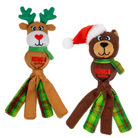 KONG - Dog - Holiday Wubba® Reindeer & Bear Assorted