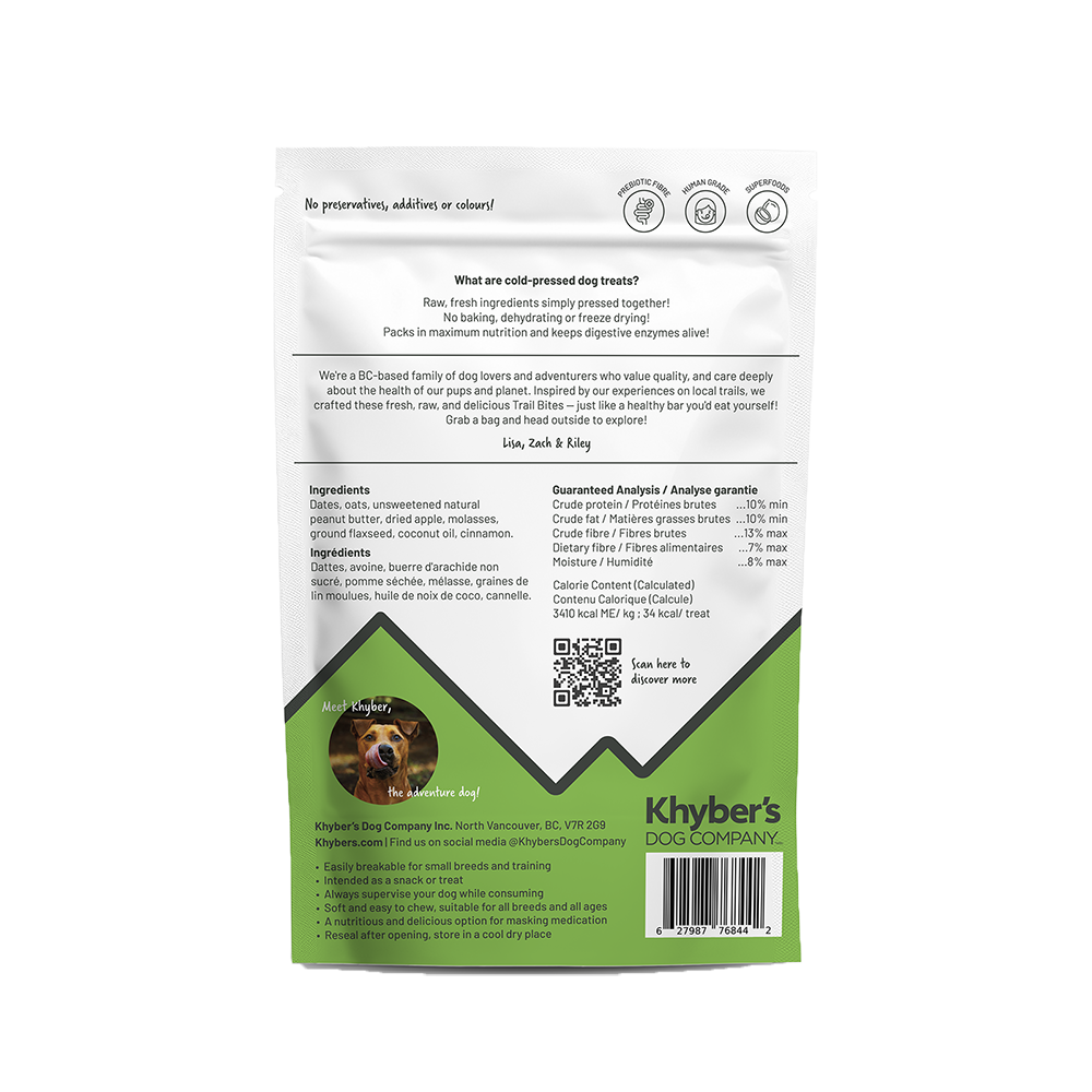 Khyber's Pet Company - Dog - Trail Bites - Apple Cinnamon Dash