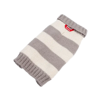 Silver Paw - Dog - Knit Stripes Sweater Grey