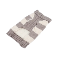 Silver Paw - Dog - Knit Stripes Sweater Grey