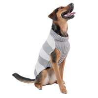 Silver Paw - Dog - Knit Stripes Sweater Grey