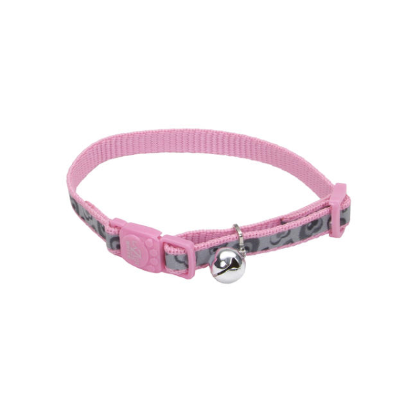 LazerBrite - Cat - Reflective Breakaway Collar Pink Heart