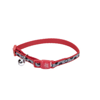 LazerBrite - Cat - Reflective Breakaway Collar Red Bubbles