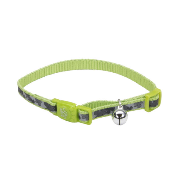 LazerBrite - Cat - Reflective Breakaway Collar Shamrock