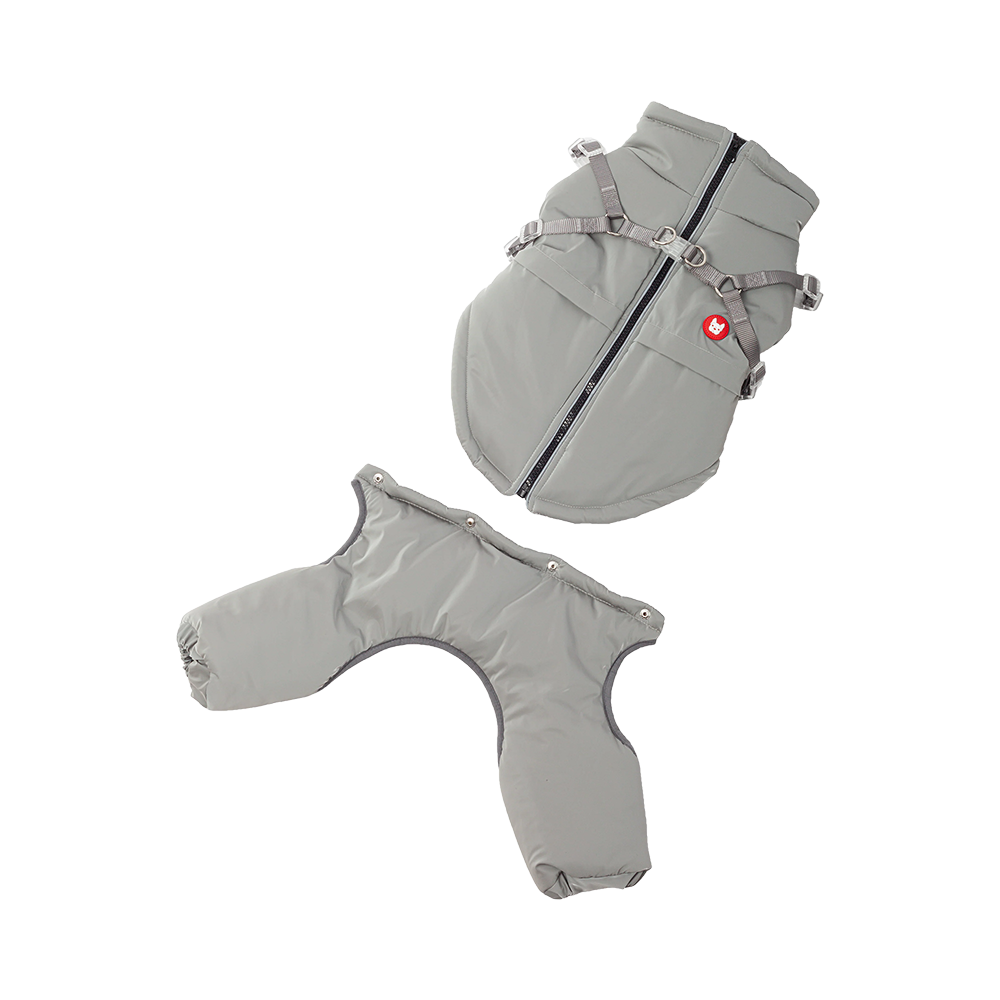 Silver Paw - Dog - Nova Detachable Bodysuit Grey