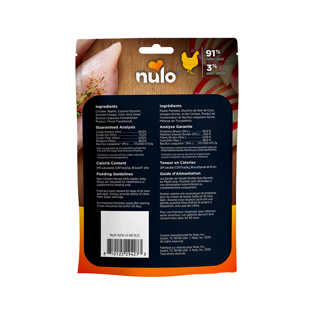 Nulo - Dog - Freestyle Jerky Treat Chicken & Apple