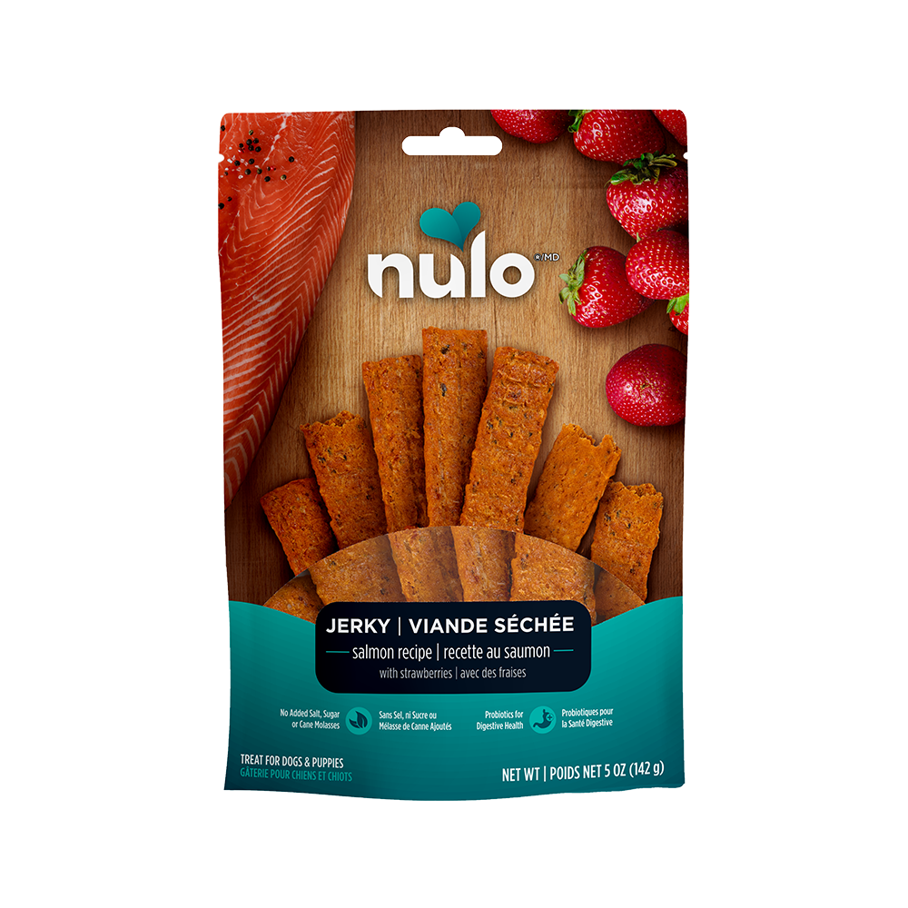 Nulo - Dog - Freestyle Jerky Treat Salmon & Strawberry Recipe