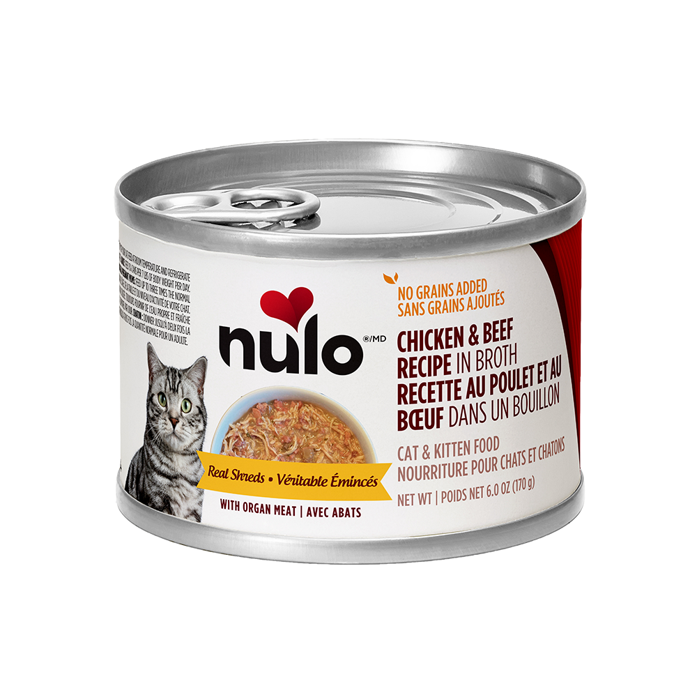 Nulo - Cat - Organ Meats Real Shreds Grain Free Chicken & Beef Recipe in Broth