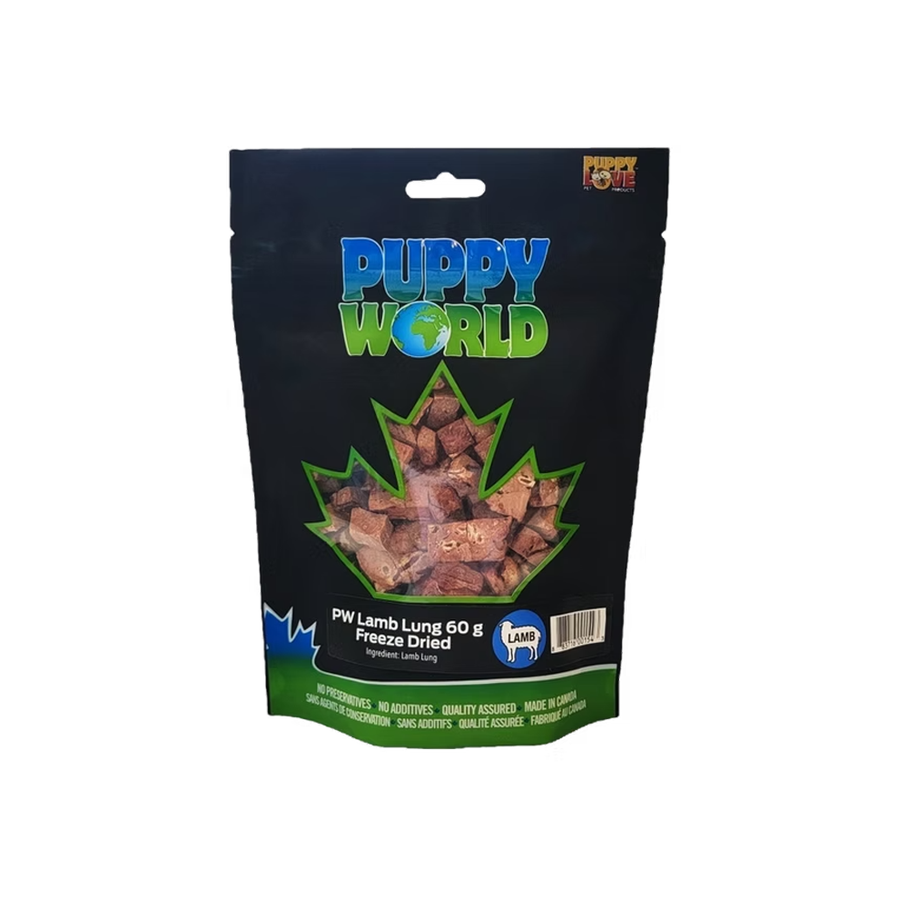 Puppy World - Dog - Freeze-Dried Lung Treats - Lamb