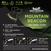 Rocky Mountain Dog - Dog - Collar LED Beacon Pink