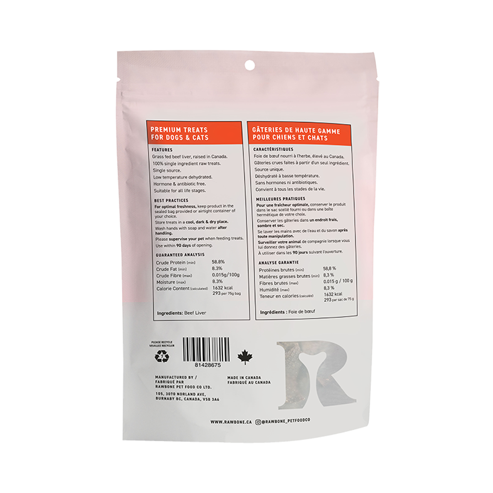Rawbone - Cat & Dog - Krisps Beef Liver
