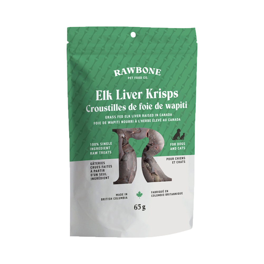 Rawbone - Cat & Dog - Krisps Elk Liver