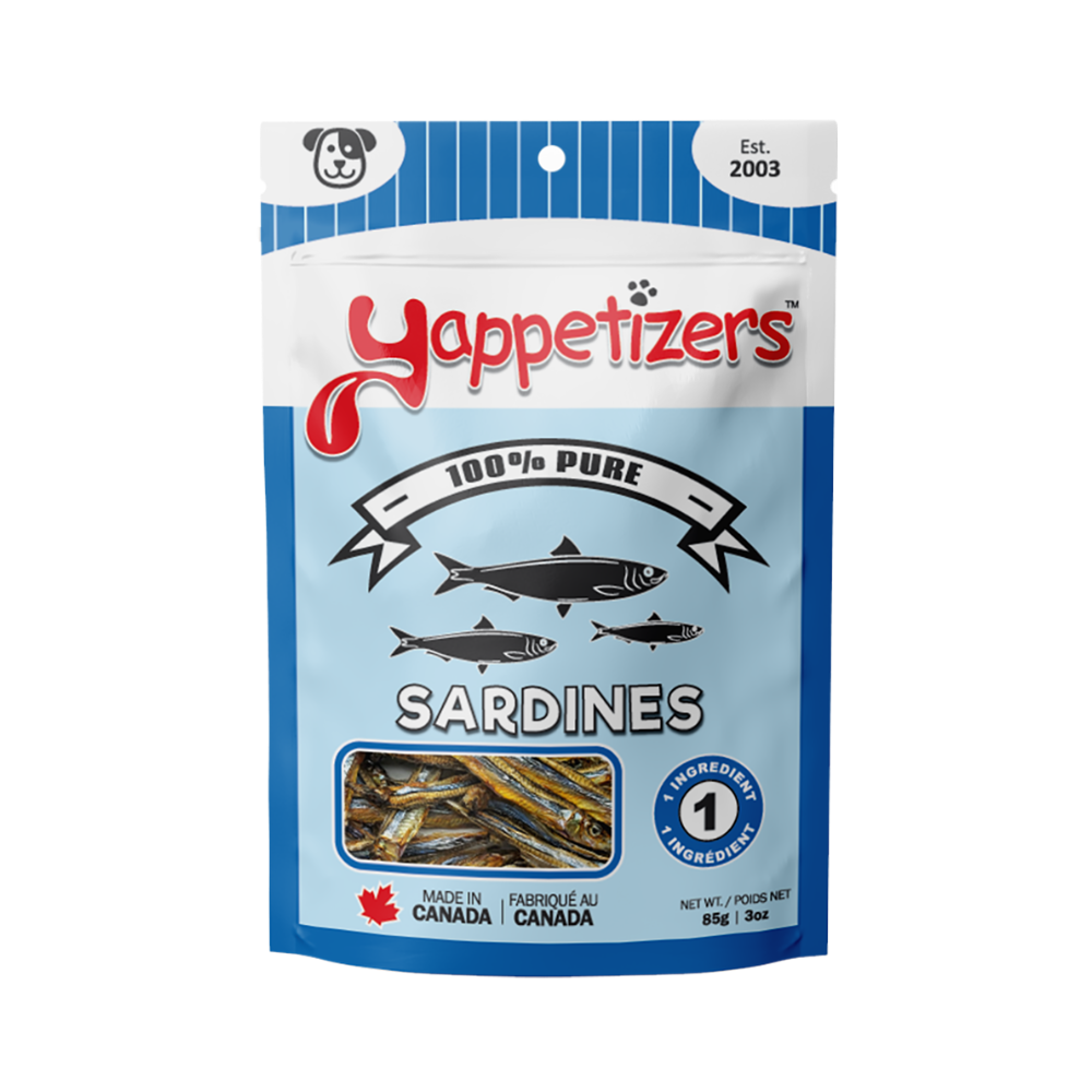 Yappetizers - Dog - Dehydrated Treats Pure Sardines