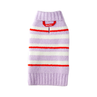 Silver Paw - Dog - Lila Striped Sweater Lilac