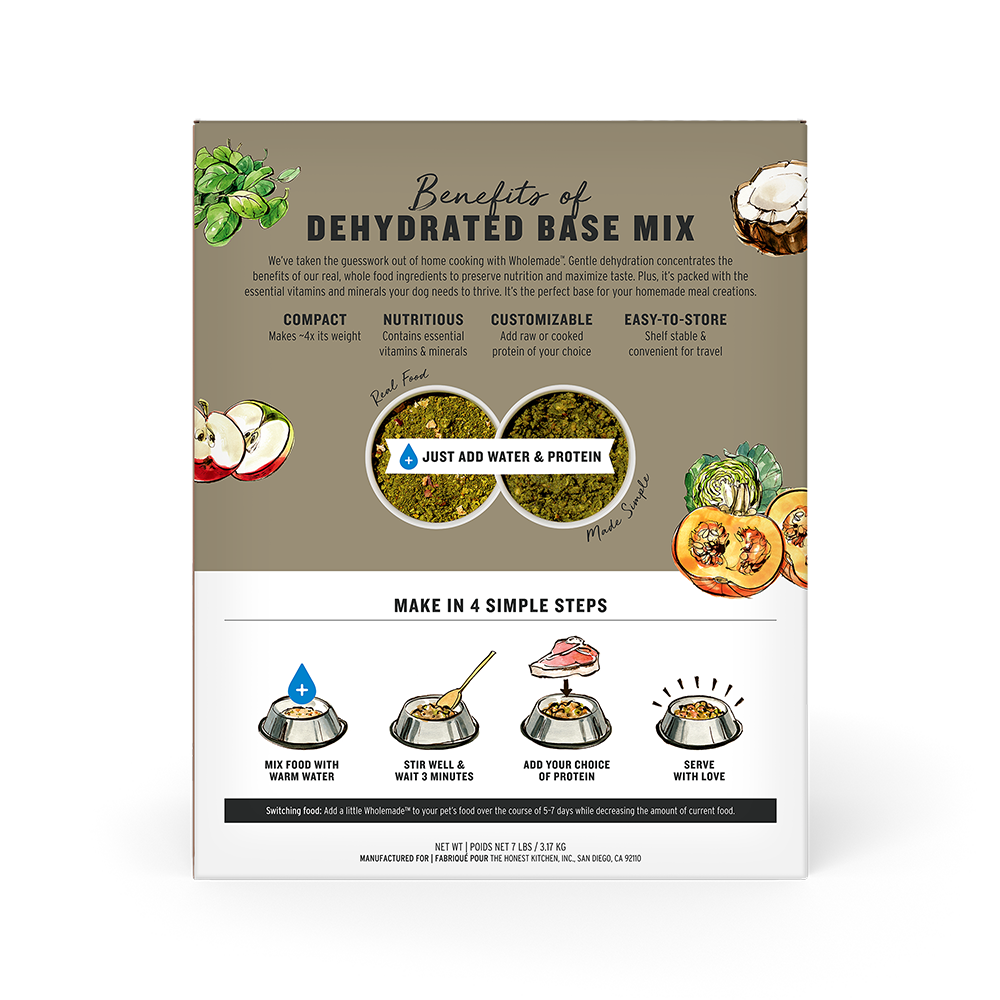 The Honest Kitchen - Dog - Wholemade Dehydrated Grain Free Fruit & Veggie Base Mix