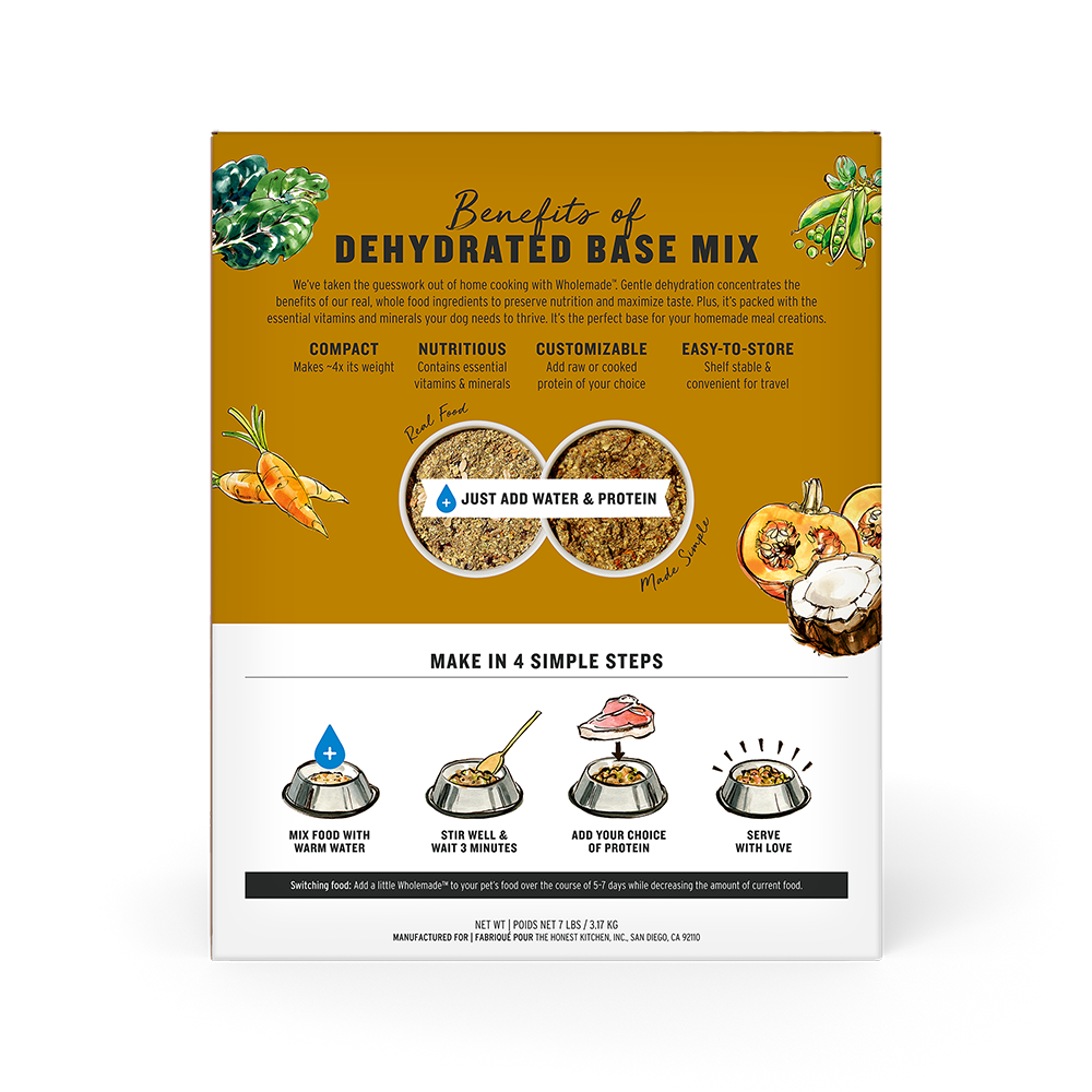 The Honest Kitchen - Dog - Wholemade Dehydrated Grain Free Veggie Nut & Seed Base Mix