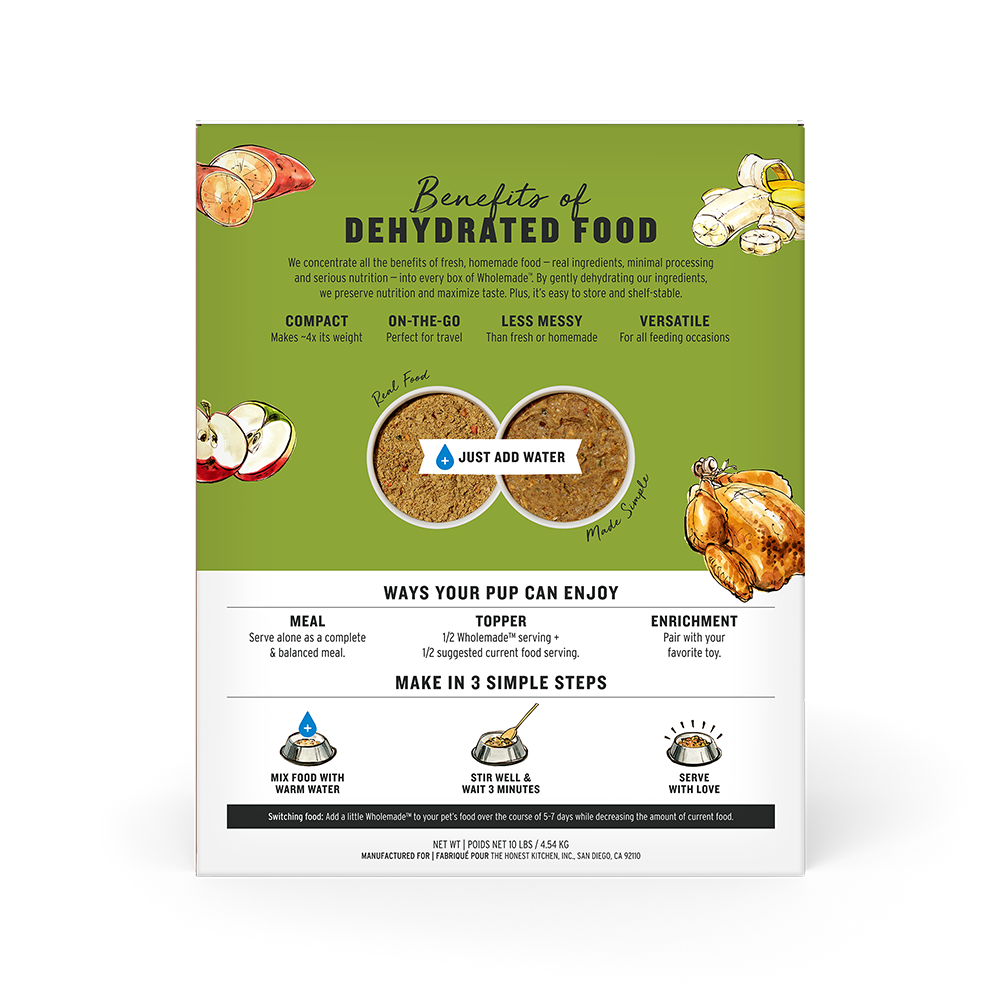 The Honest Kitchen - Dog - Wholemade Dehydrated Grain Free Chicken