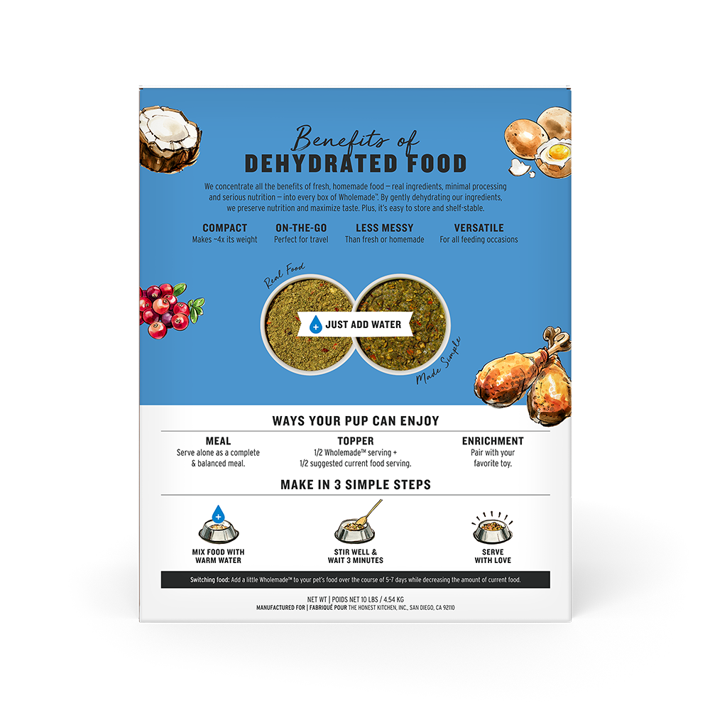 The Honest Kitchen - Dog - Wholemade Dehydrated Grain Free Turkey