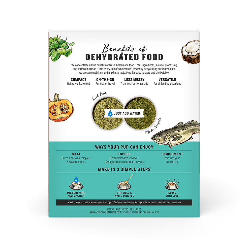 The Honest Kitchen - Dog - Wholemade Dehydrated Grain Free LID Fish