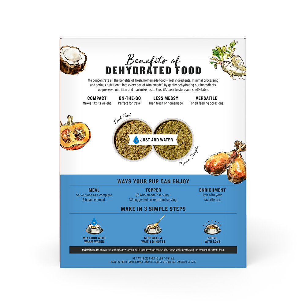 The Honest Kitchen - Dog - Wholemade Dehydrated Grain Free LID Turkey