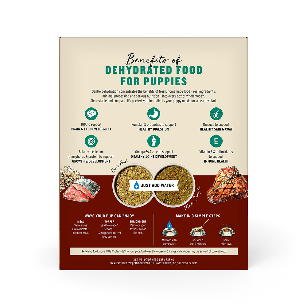 The Honest Kitchen - Dog - Wholemade Dehydrated Whole Grain Puppy Beef & Salmon