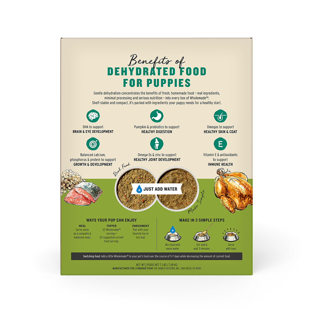 The Honest Kitchen - Dog - Wholemade Dehydrated Whole Grain Puppy Chicken & Salmon