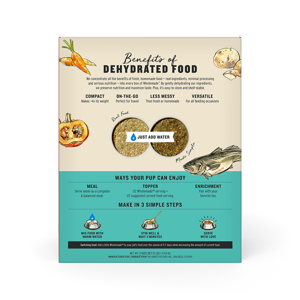 The Honest Kitchen - Dog - Wholemade Dehydrated Whole Grain Fish & Oat