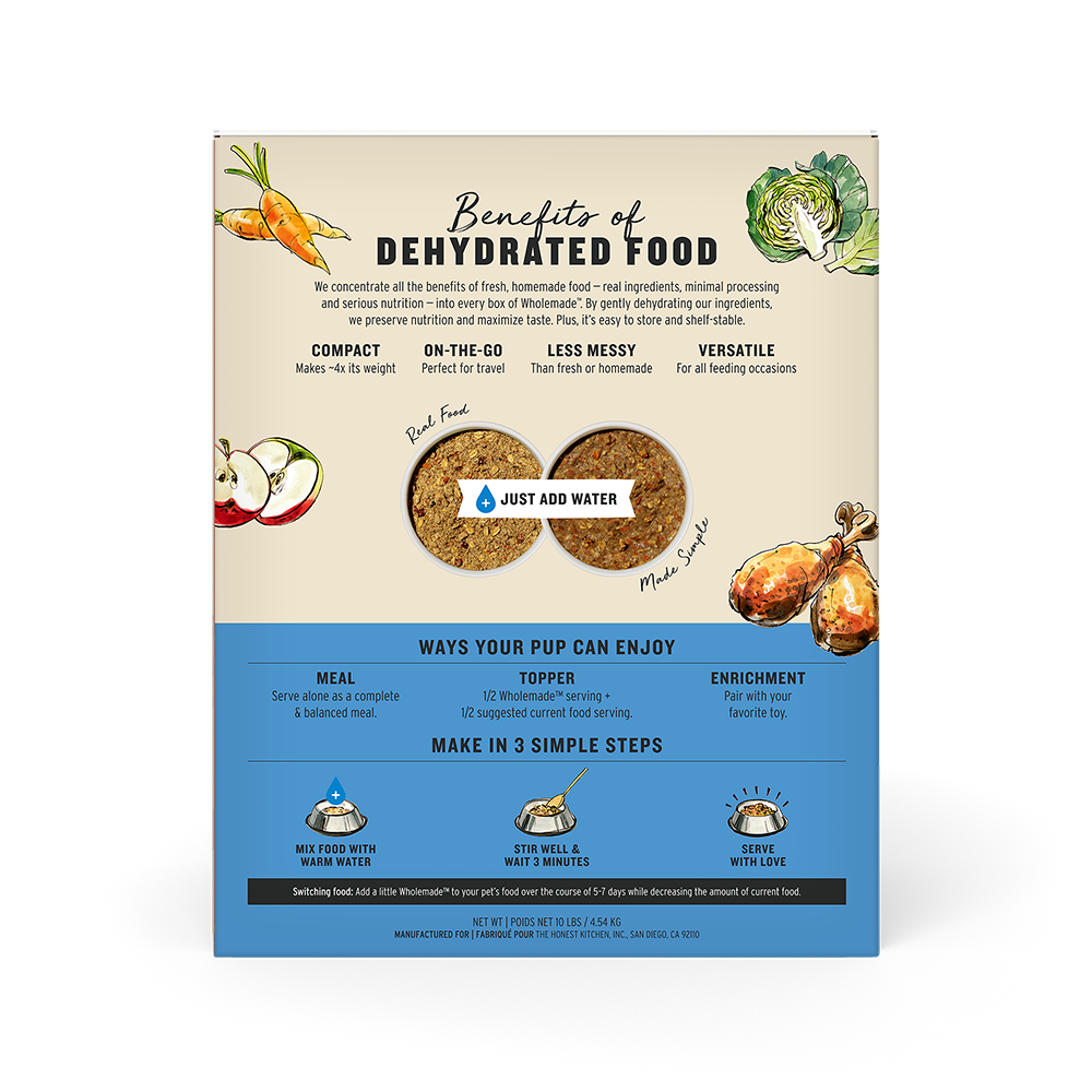 The Honest Kitchen - Dog - Wholemade Dehydrated Whole Grain Turkey
