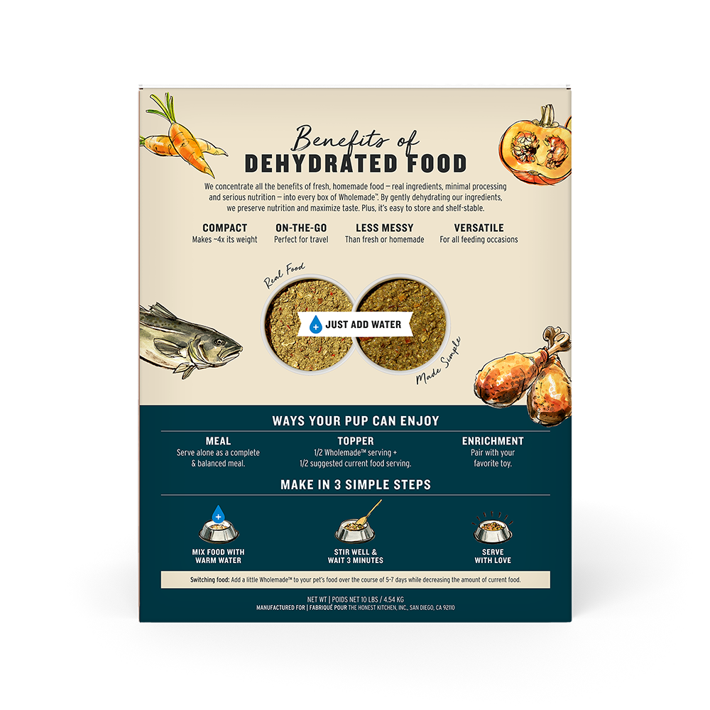 The Honest Kitchen - Dog - Wholemade Dehydrated Whole Grain Turkey & Fish