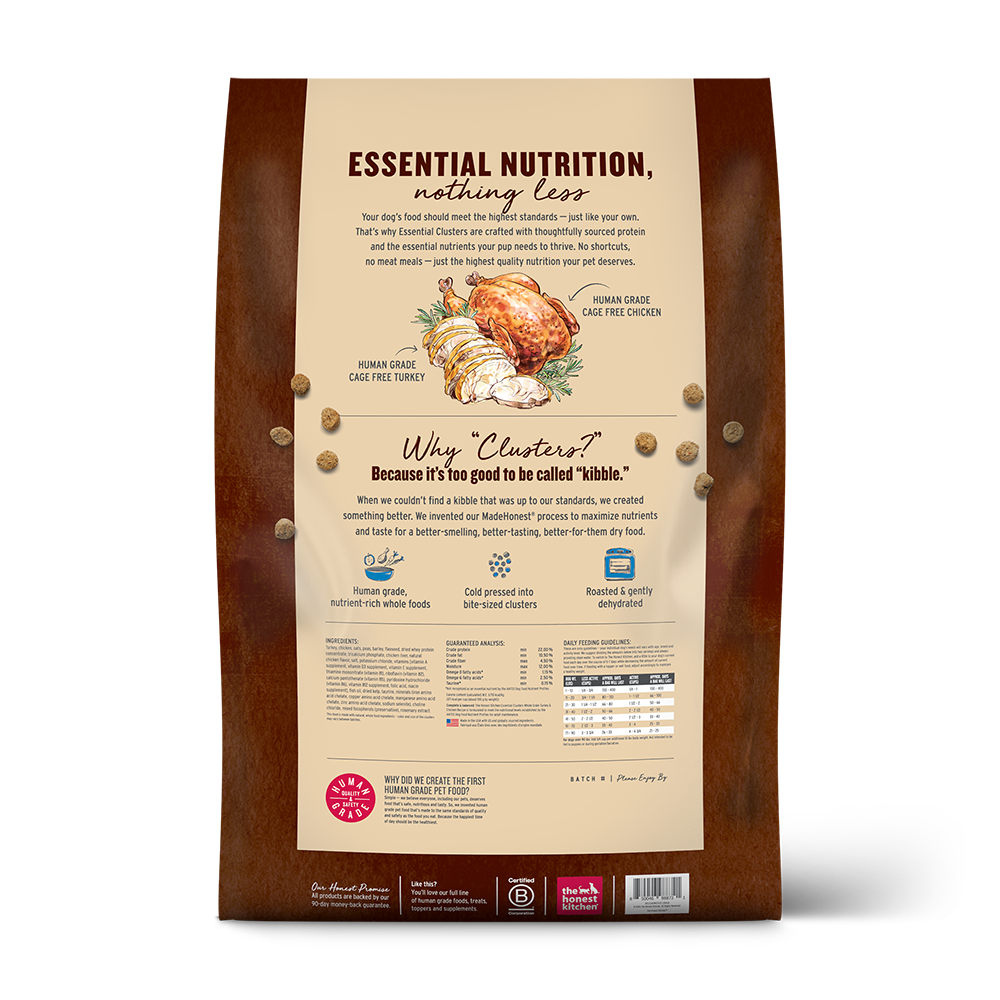 The Honest Kitchen - Dog - Essential Clusters Whole Grain Turkey & Chicken