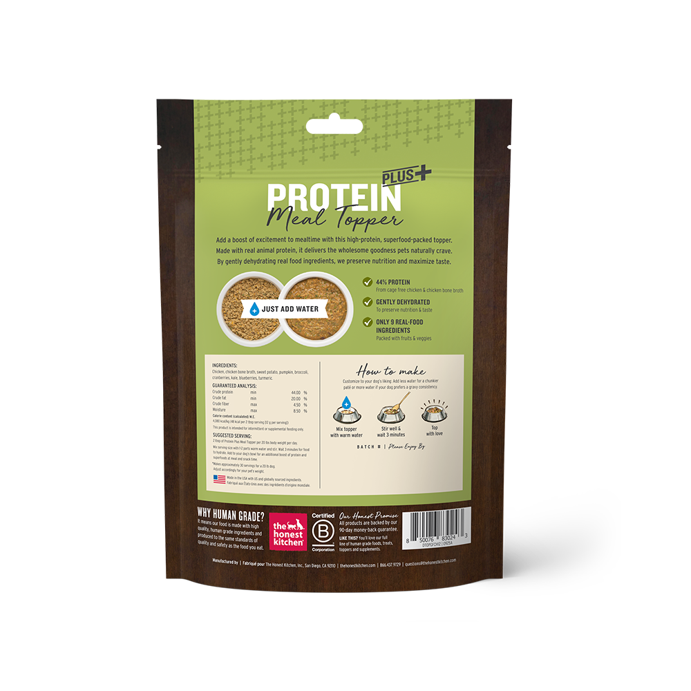 The Honest Kitchen - Dog - Protein Plus+ Meal Topper Grain Free Chicken & Superfoods