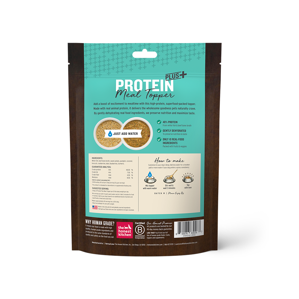 The Honest Kitchen - Dog - Protein Plus+ Meal Topper Grain Free Fish & Superfoods