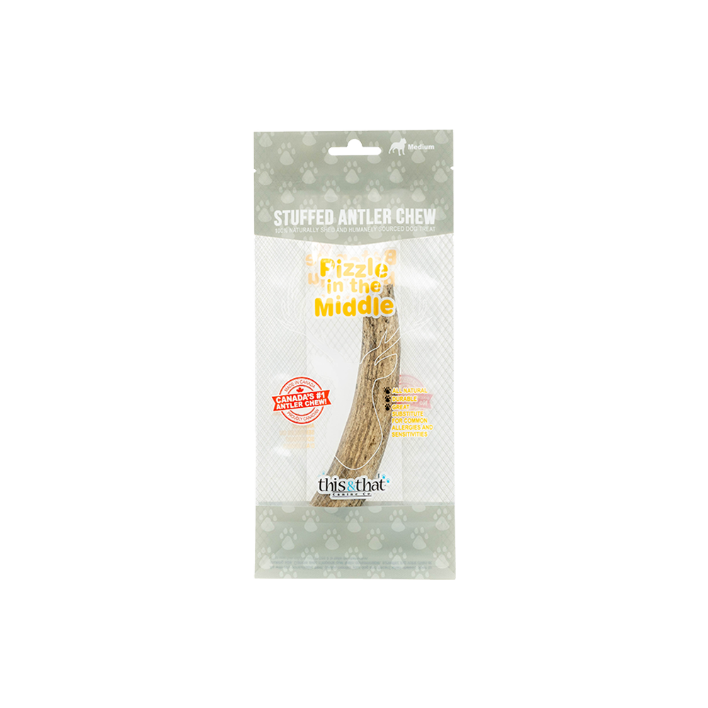 This & That Canine Co. - Dog - Stuffed Antler Chew with Pizzle