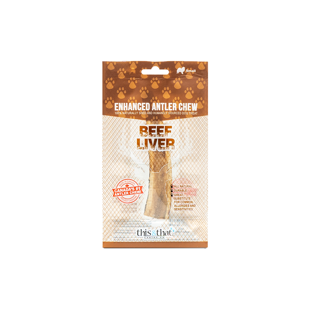 This & That Canine Co. - Dog - Enhanced Antler Chew Beef Liver