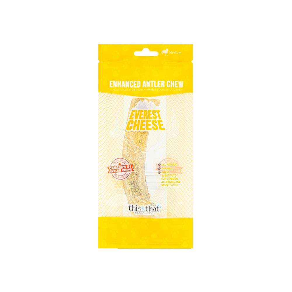 This & That Canine Co. - Dog - Enhanced Antler Chew Everest Cheese