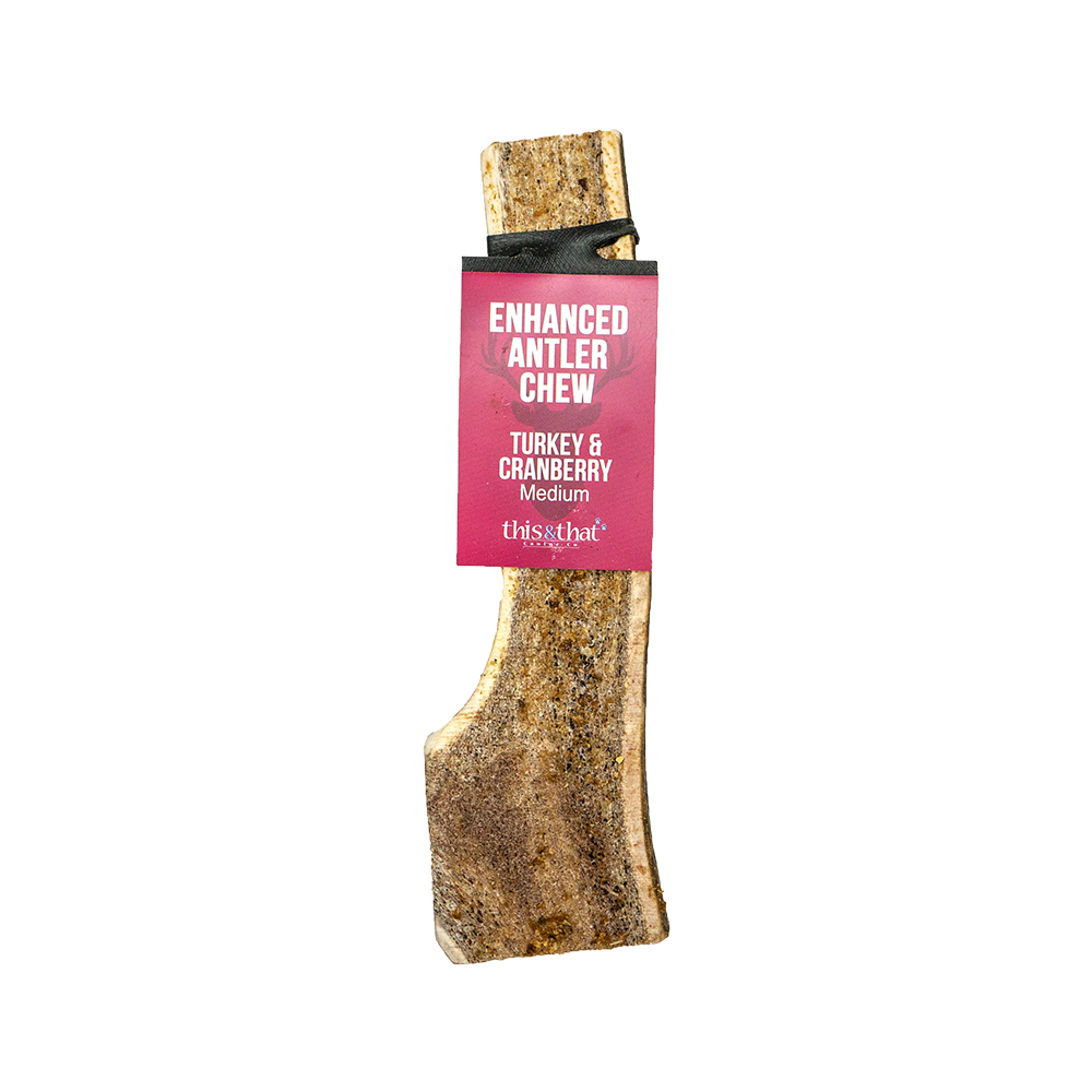 This & That Canine Co. - Dog - Enhanced Antler Chew Turkey Cranberry