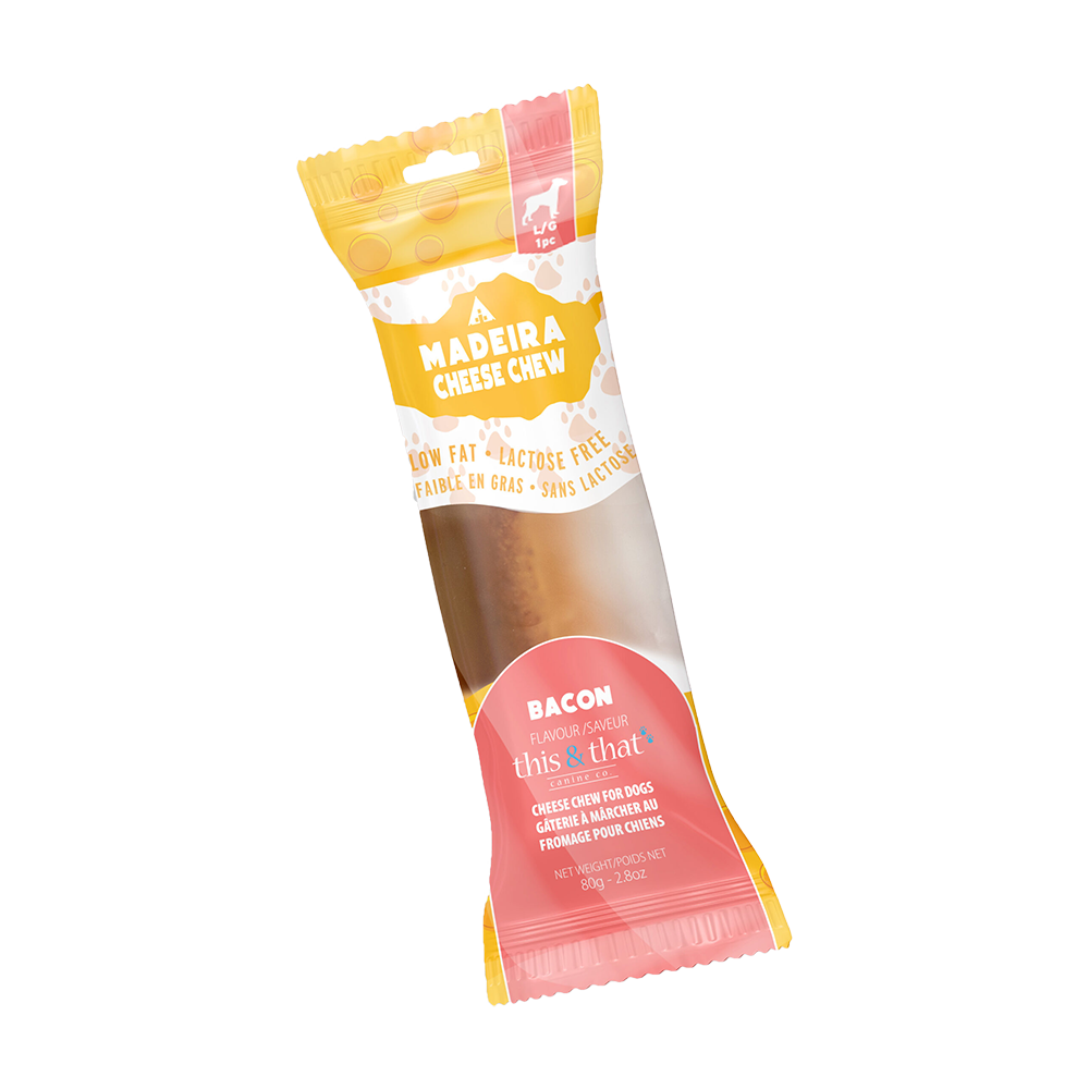 This & That Canine Co. - Dog - Madeira Cheese Chew Bacon Single