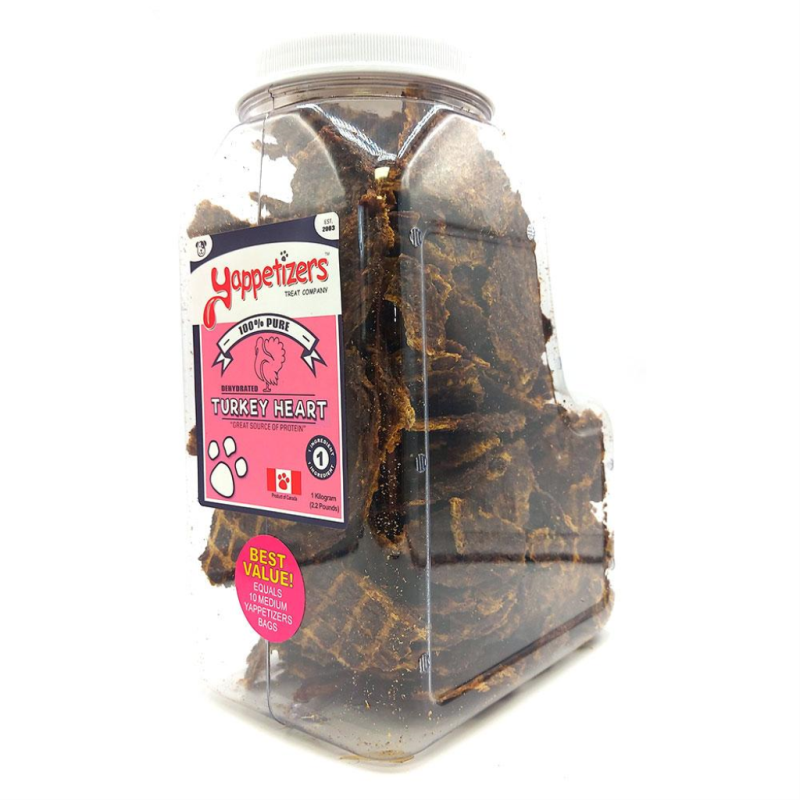 Yappetizers - Dog - Dehydrated Treats Pure Turkey Heart