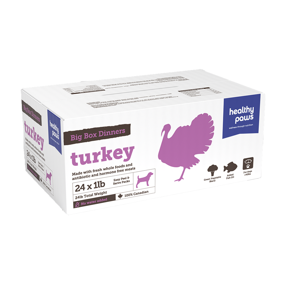 Healthy Paws - Dog - Frozen Raw Big Box Dinner Turkey