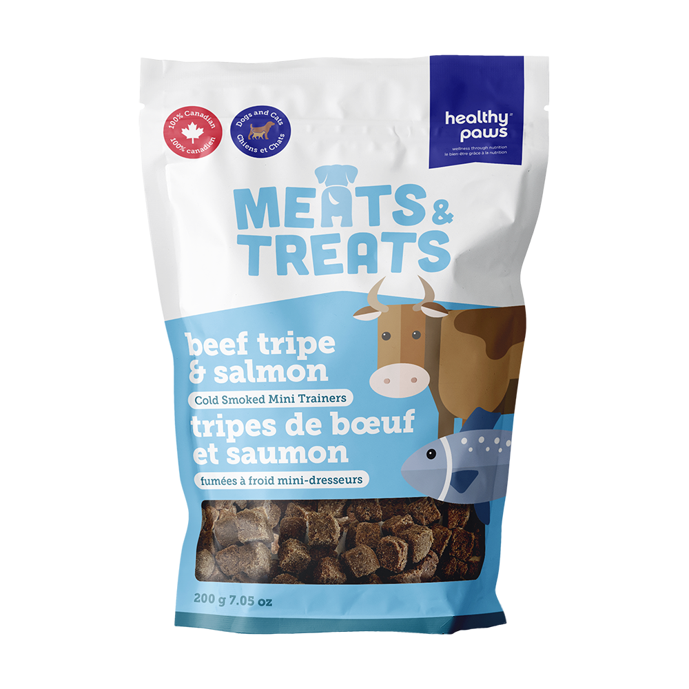 Healthy Paws - Dog - Cold Smoked Mini Trainers Beef Tripe & Salmon