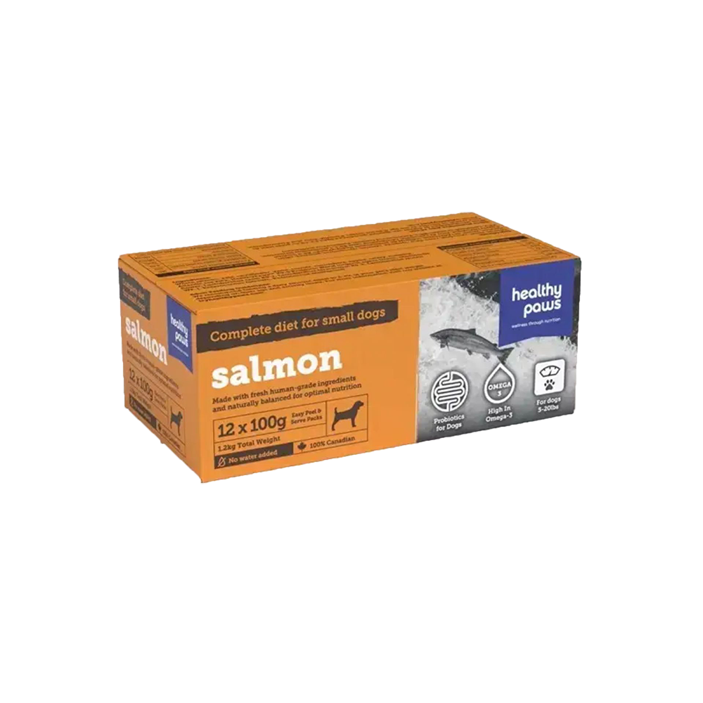 Healthy Paws - Dog - Frozen Raw Small Canine Complete Dinner Salmon