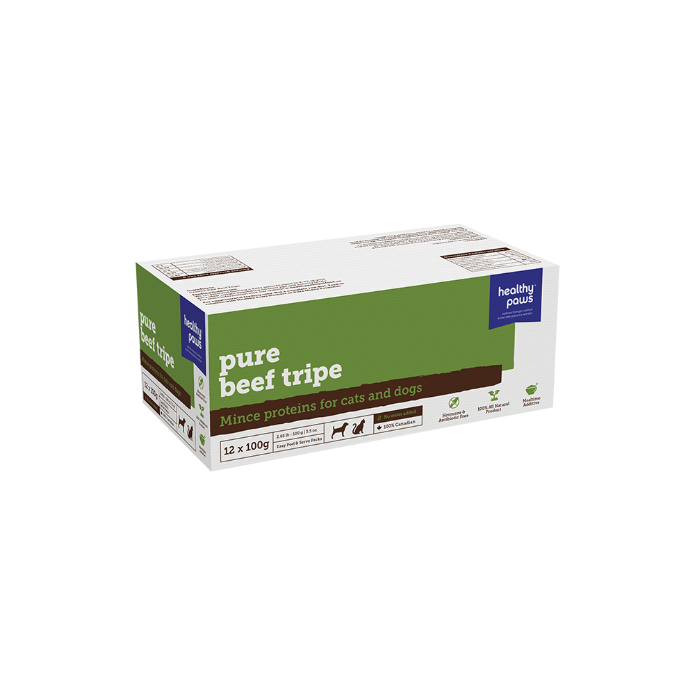 Healthy Paws - Cat & Dog - Frozen Raw Pure Mince Beef Tripe