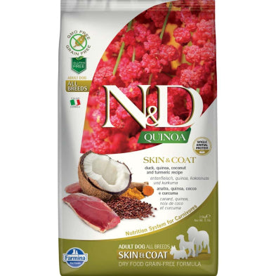Farmina - Dog - N&D Quinoa Skin & Coat Adult Large Breed Grain Free Duck Recipe