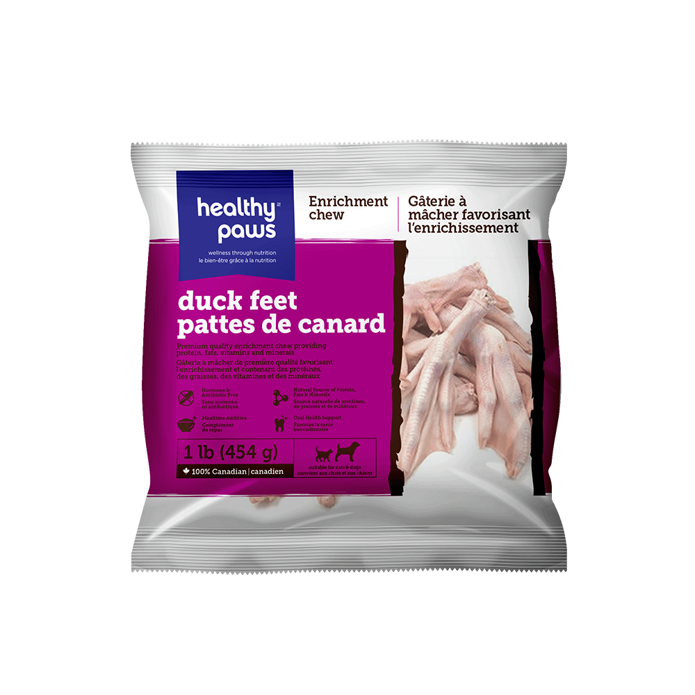 Healthy Paws - Cat & Dog - Frozen Raw Enrichment Duck Feet