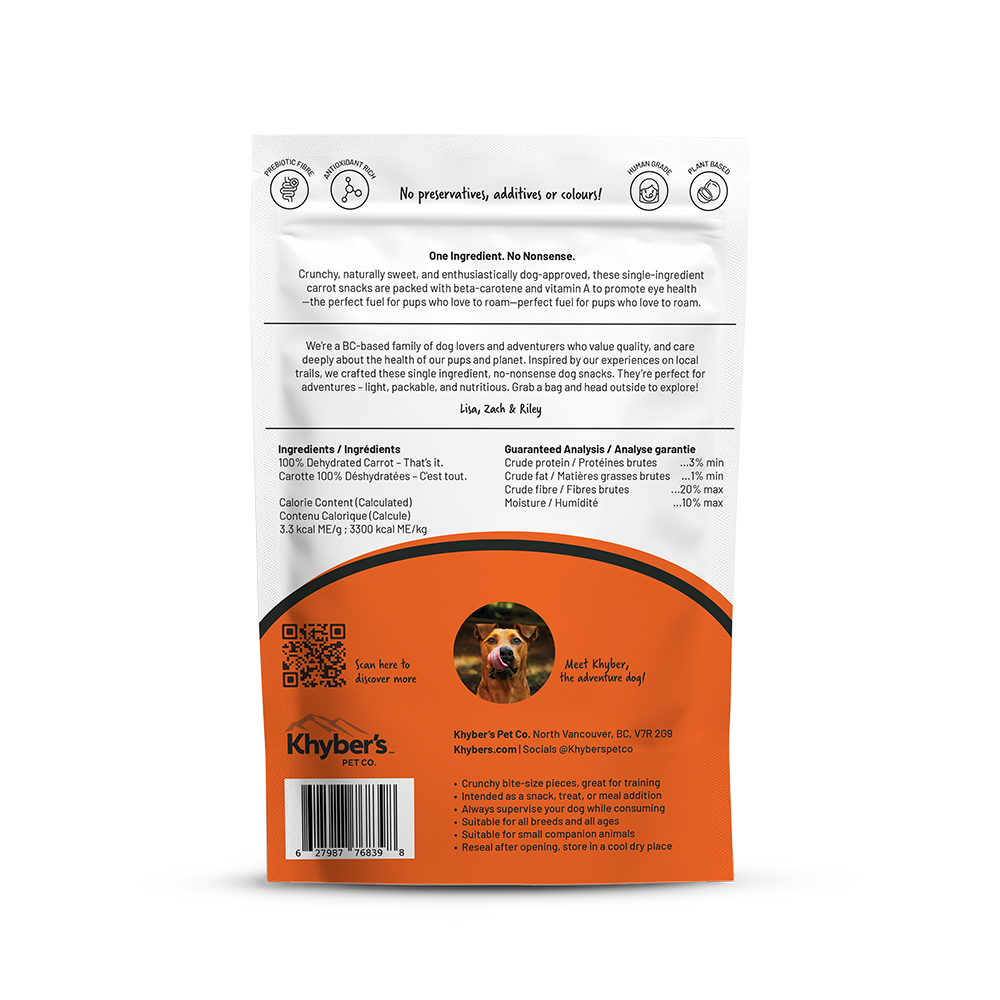 Khyber's Pet Company - Dog - Single Ingredient Just Carrot