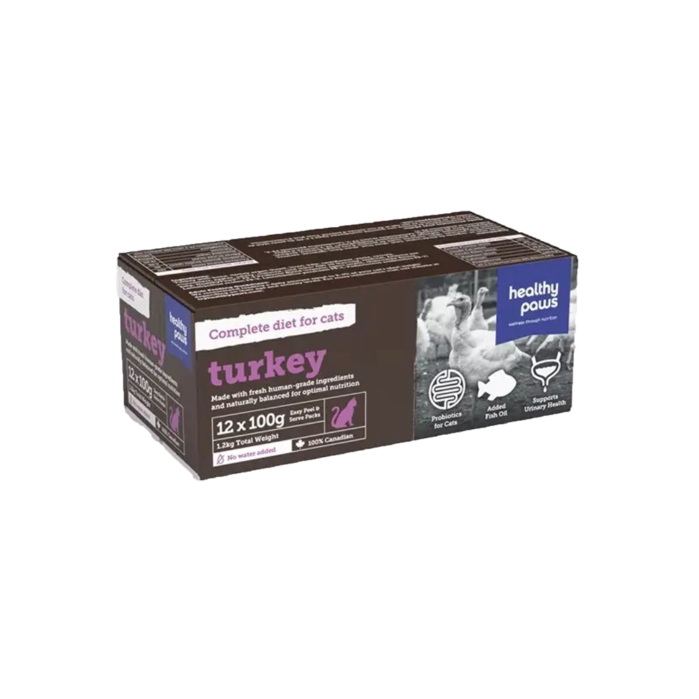 Healthy Paws - Cat - Frozen Raw Complete Dinner Turkey