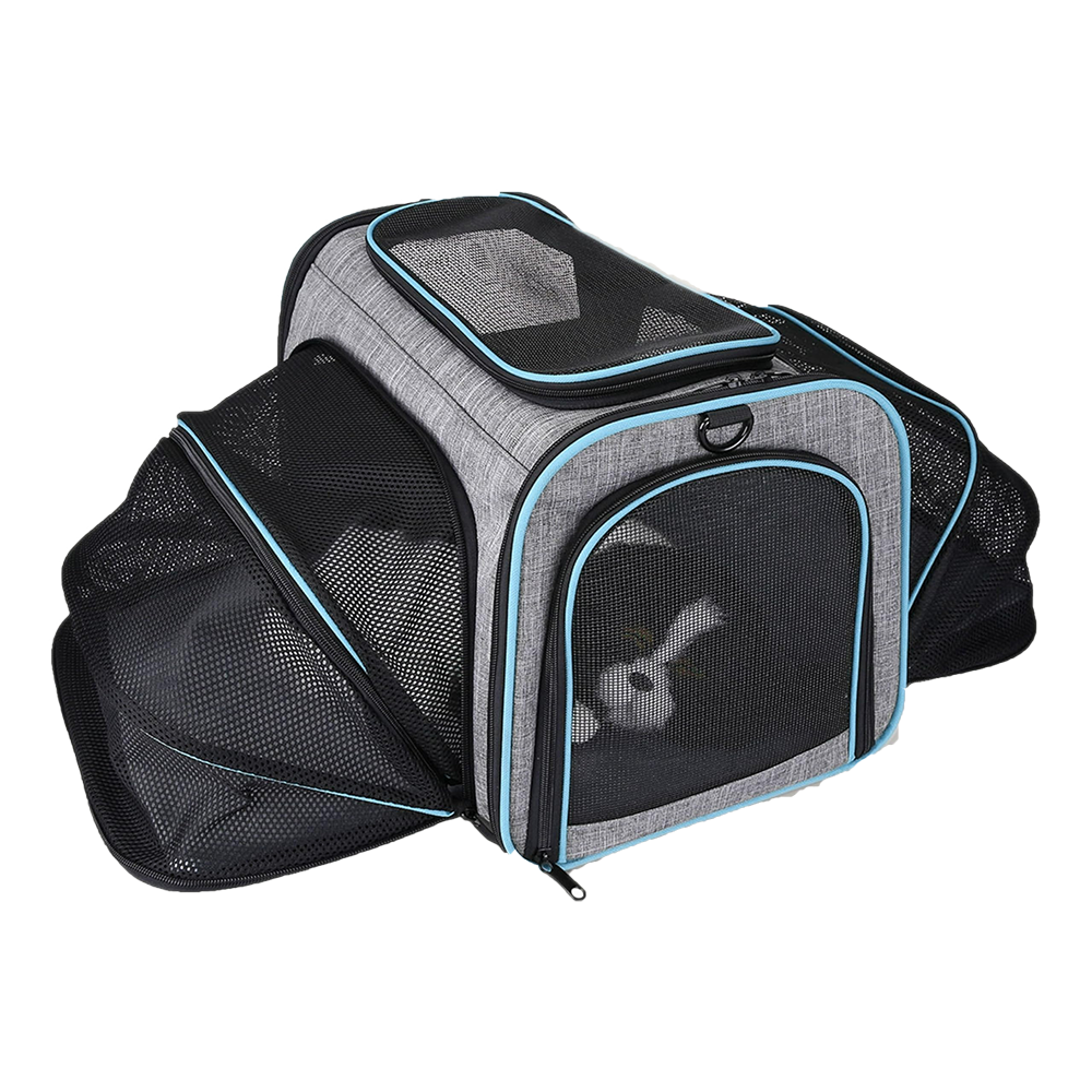 Goo-eez - Cat & Dog - Expandable Travel Carrier For Pets Grey